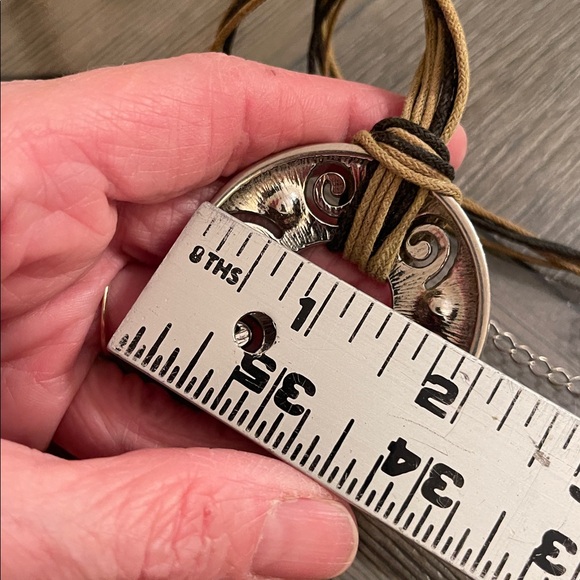 Lia Sophia “Tempo” Circle Pendant Corded Necklace - Retired - Picture 9 of 16